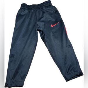 Toddler Nike Athletic Pants, Size 2t, Open Hem Side Zippers, Black and Red